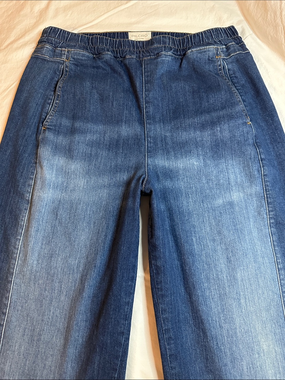 Pilcro Relaxed Drawstring Pull On Barrel Jeans Size M - Picture 5 of 15